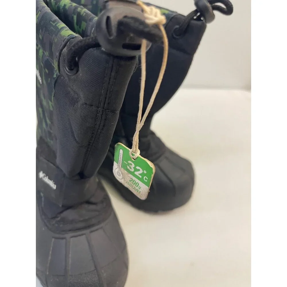 Columbia Powderbug Camo Snow Boots Boys Size 8 Little Kids